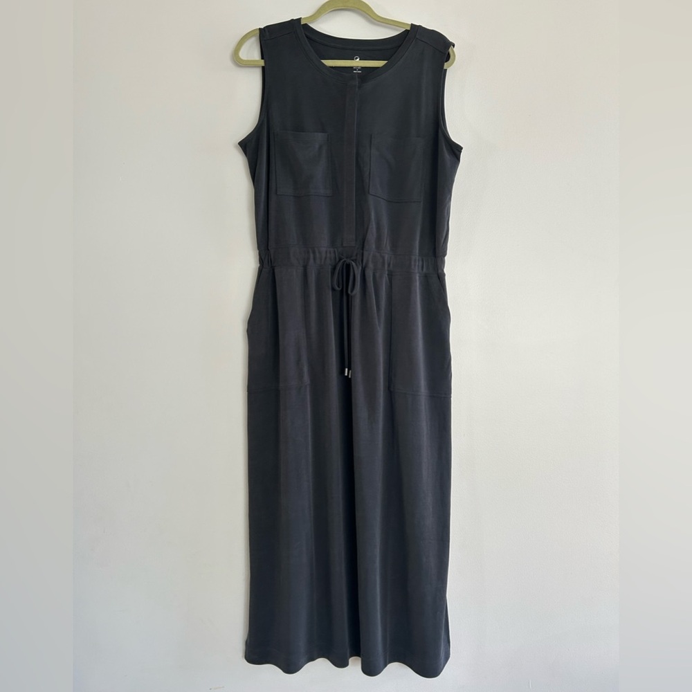 Lou & Grey Sandwashed Midi Pocket Shirtdress - Size M